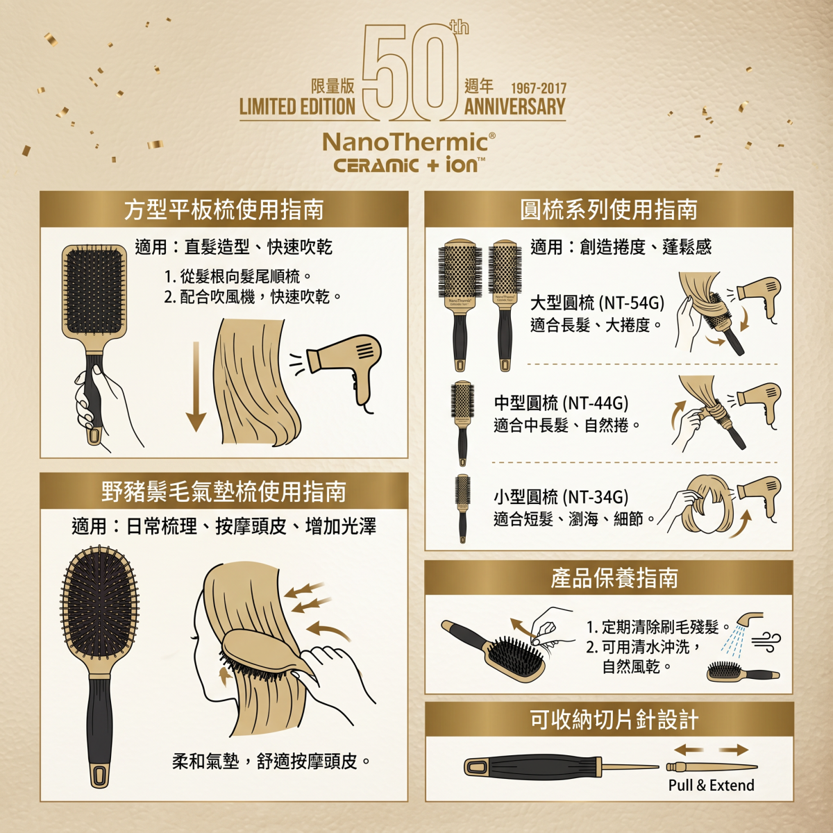 【Olivia Garden】50 週年經典紀念梳