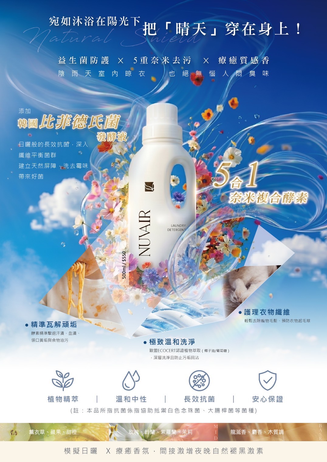 NUVAIR 洗衣酵素洗衣精 500ml