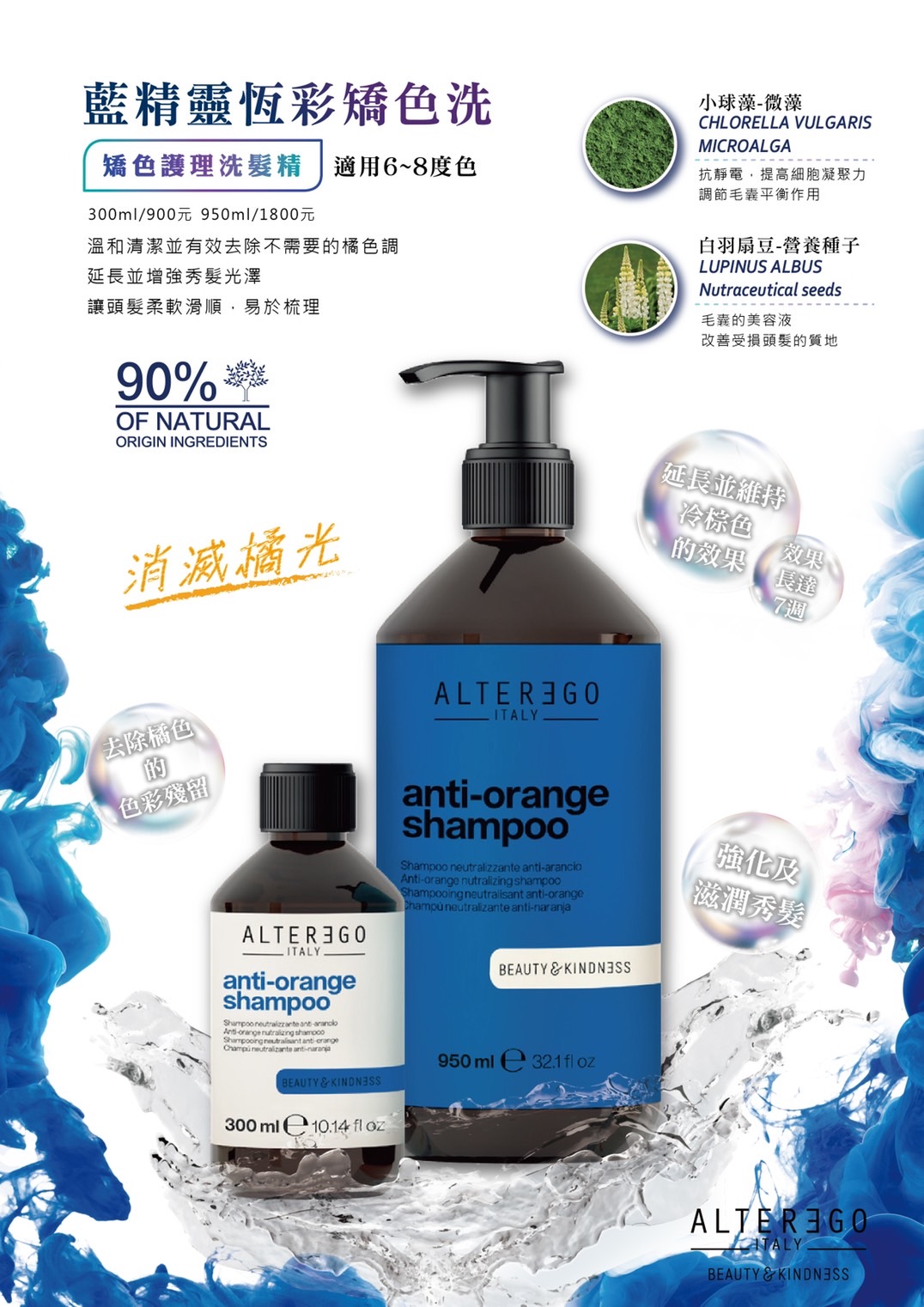 ALTER EGO-繳色洗髮精-去橘洗髮精